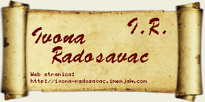 Ivona Radosavac vizit kartica